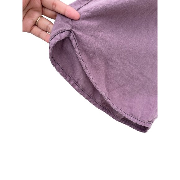 Cynthia Ashby women’s Large L Linen Lavander Pants Lagenlook Art to Wear - Picture 3 of 16